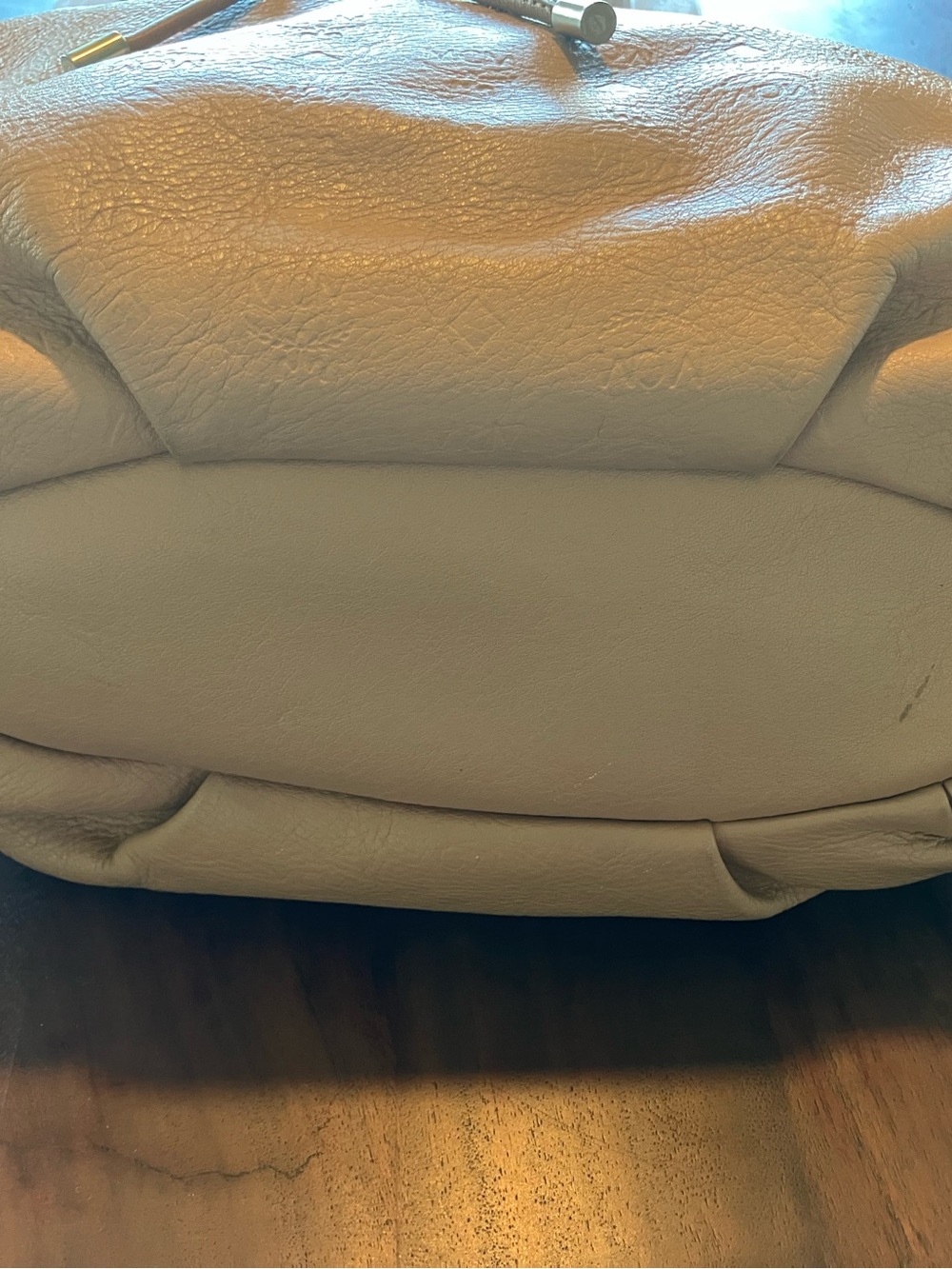MCM Tan Drawstring Leather Shoulder Hobo - Picture 5 of 7